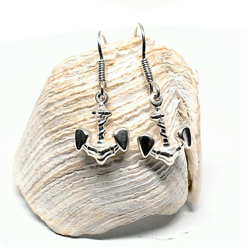 Anchor Earrings 925 Sterling Silver Dangle Earring